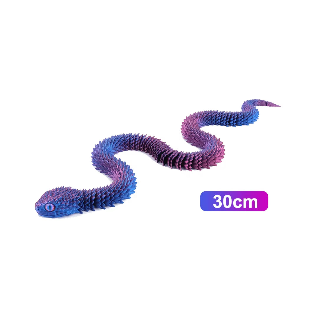 30Cm 3D Printed Snake Toys Funny Printed Animals Snake Christmas New Year Craft Ornament Simulation Animal Home Desktop Ornament