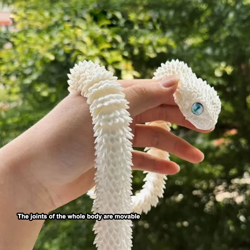 30Cm 3D Printed Snake Toys Funny Printed Animals Snake Christmas New Year Craft Ornament Simulation Animal Home Desktop Ornament