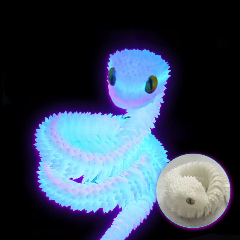 30Cm 3D Printed Snake Toys Funny Printed Animals Snake Christmas New Year Craft Ornament Simulation Animal Home Desktop Ornament