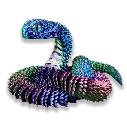 30Cm 3D Printed Snake Toys Funny Printed Animals Snake Christmas New Year Craft Ornament Simulation Animal Home Desktop Ornament