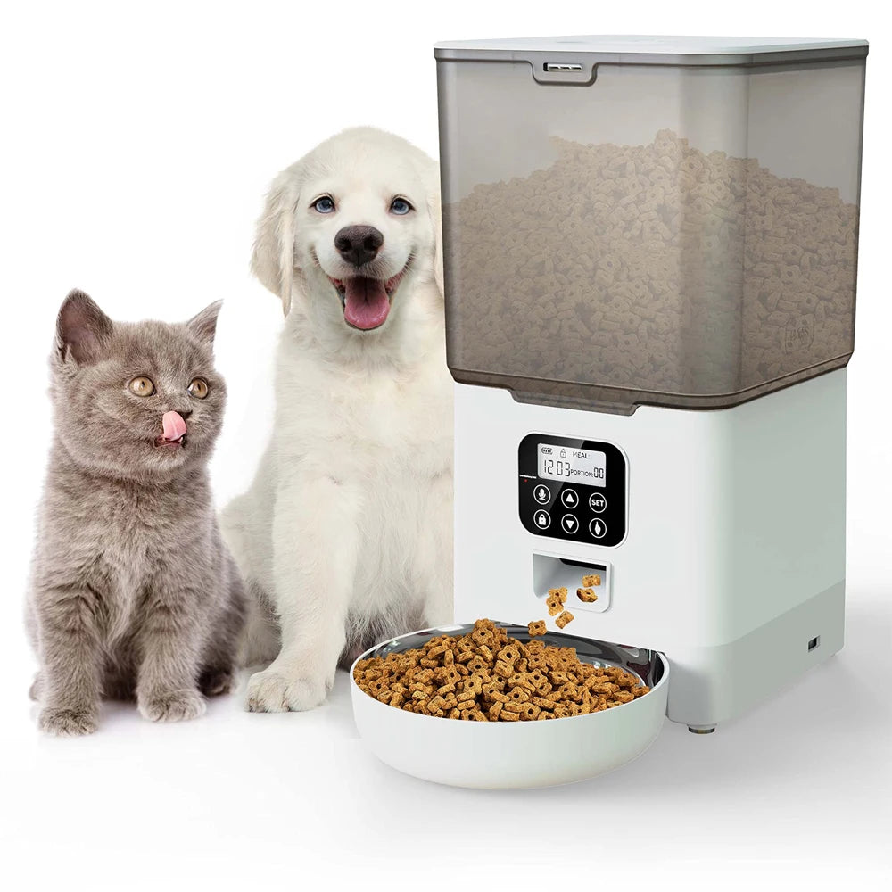 6L Tuya Wi-Fi or Button Automatic Timmer Pet Feeder Smart Feed Dog Cat Feeder App for Pet Voice Recorder Food Dispenser Bowl