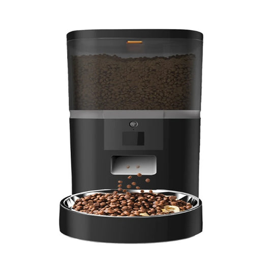 4L Large Capacity Automatic Cat and Dog Feeder Pet Timing Smart Eddy Current Cat Food Dispenser Remote Control Wifi Double Bowl