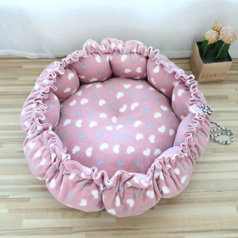 Creative Soft Warm Nest Dual-Use Pet Cushion for Cats Puppies Adjustable Pet Bed Pet Nest Bed Supplies Drawstring