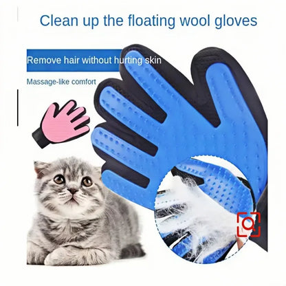 Pet Hair Glove Comb Pet Dog Cat Grooming Cleaning Glove Deshedding Hair Remover Massage Brush Animal Supplies Cat Accessoies