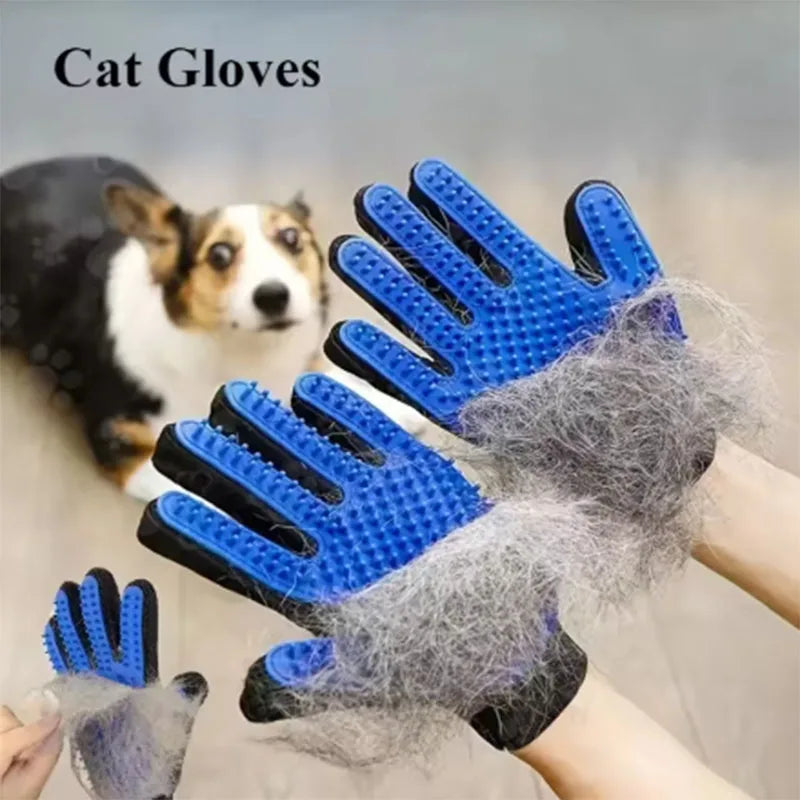 Pet Hair Glove Comb Pet Dog Cat Grooming Cleaning Glove Deshedding Hair Remover Massage Brush Animal Supplies Cat Accessoies