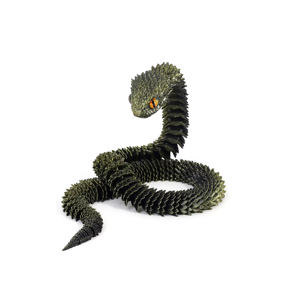 30Cm 3D Printed Snake Toys Funny Printed Animals Snake Christmas New Year Craft Ornament Simulation Animal Home Desktop Ornament