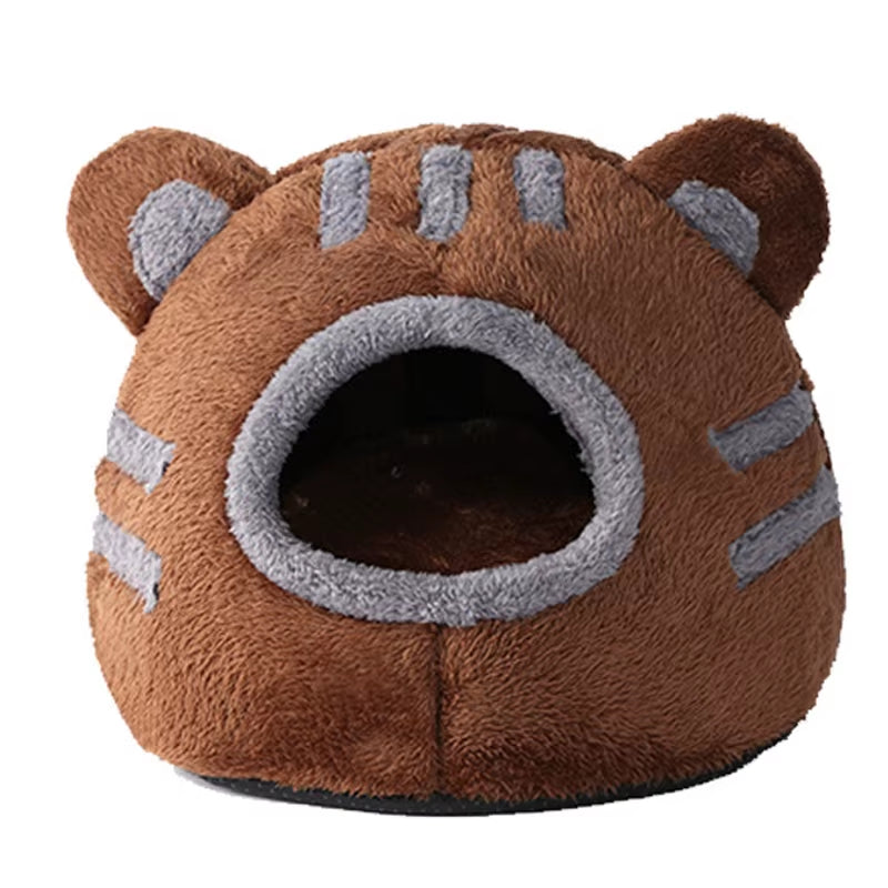 Pet Bed Sleeping House Puppy Nesting Cave Comfort Cat Bed Removable Kennel Bear Head Winter Warm Pet House for Cat and Dogs