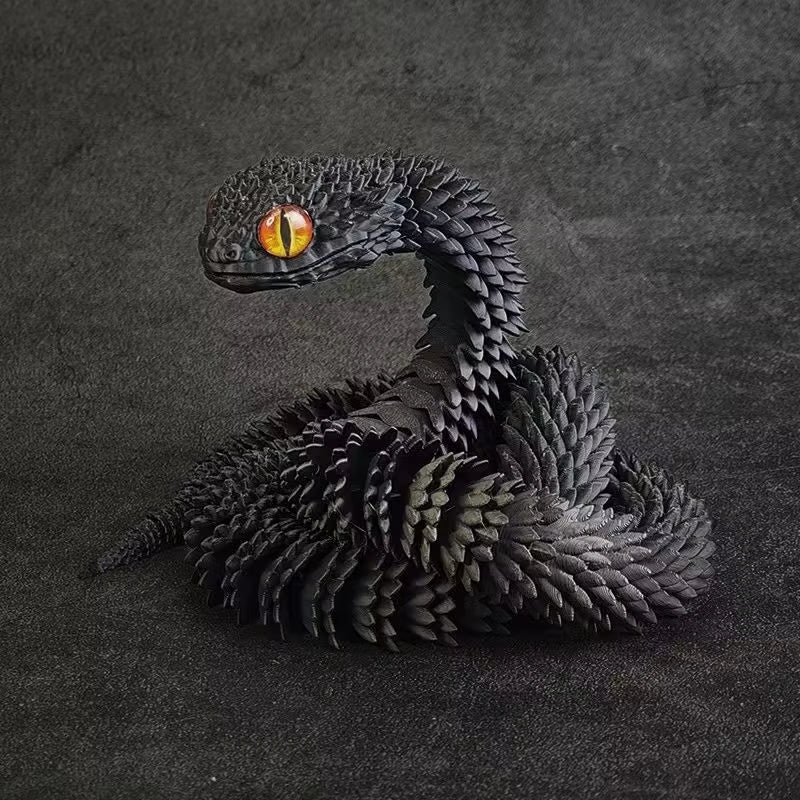 30Cm 3D Printed Snake Toys Funny Printed Animals Snake Christmas New Year Craft Ornament Simulation Animal Home Desktop Ornament